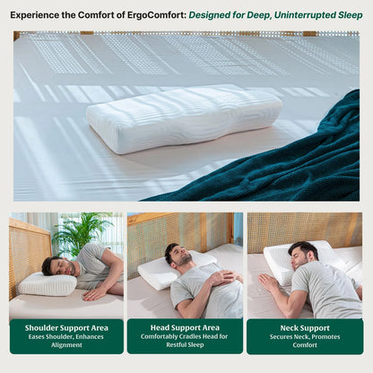Memory Foam Solid Orthopaedic  Pillow White