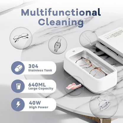 Portable Ultrasonic Cleaning Machine for Jewelry & Accessories